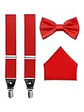 Suspenders, Bow Tie and Pocket Hanky Set