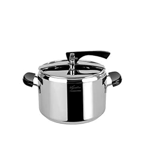 Lagostina De klassieke snelkookpan met mand en eco-pot modern Ø 22 cm, 5 liter Acciaio e Nero