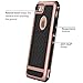 Slim iPhone 7 Case, GeekZone Hybrid Shockproof [Drop Protection] Phone Cover Soft TPU Bumper Hard PC Case Anti-slip Matte Stripe Designed Protective Case Cover for iPhone 7 [4.7 inch] (Rose Gold)
