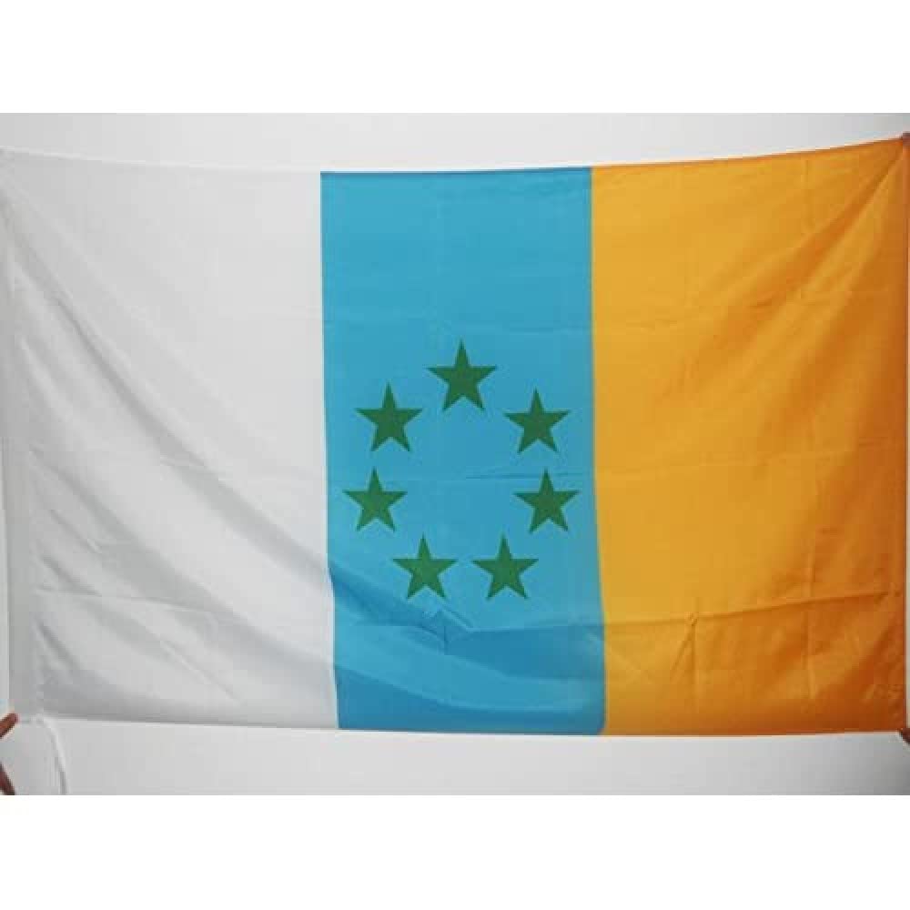 AZ FLAG - Canary Islands Independentist Flag - 2x3 Ft - Canarias nationalist Banner with Sleeve - 100% Polyester - Fade Resistant - Vivid Colors - 2' x 3' Feet - 90x60 Cm
