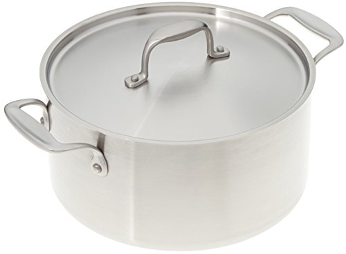 Click Here to See More Images Stainless Steel Cookware - American Kitchen 6-Quart Stainless Steel Stock Pot - Superior Heat Conductivity - Tri-Ply Construction -Made in the USA