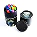 Brilli Dry Erase Markers (Bullet Tip) + FREE MAGNETIC ERASER – Set of 16 x Premium Eco Whiteboard Pens - Assorted Colors - EXTRA Black, Blue & Red – Non-Toxic & Low Odor OFFICE CLASS TEACHERS