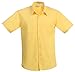 Gioberti Men's Short Sleeve Solid Dress Shirt, Banana, M