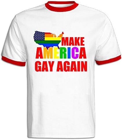 Men Make America Gay Again 100% Cotton Red Medium Shirts