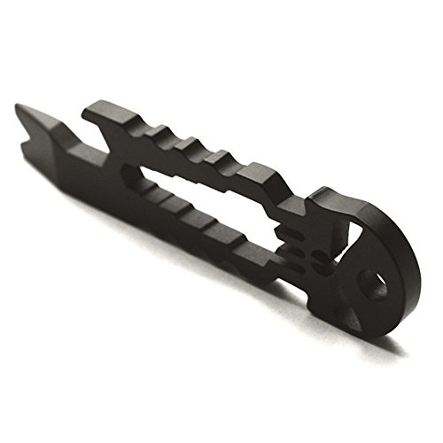 SUPOW Hand Tool, Creative Skeleton Stainless Steel Titanium Key Stick Pocket Survival Screwdriver Crowbar Wrench Opener Crowbar Protable Skull Keychain (3 pcs, Black) - Thumbnail 4