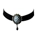JJTZX Victorian Black Velvet Lace Cameo Choker Gothic Lady Necklace Gift for Her (Black Cameo)