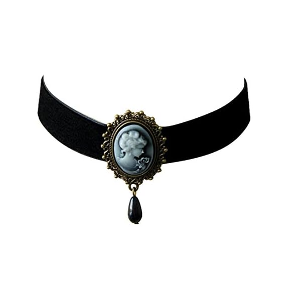 JJTZX-Victorian-Black-Velvet-Lace-Cameo-Choker-Gothic-Lady-Cameo-Necklace-Gift-for-Her-Black-Cameo
