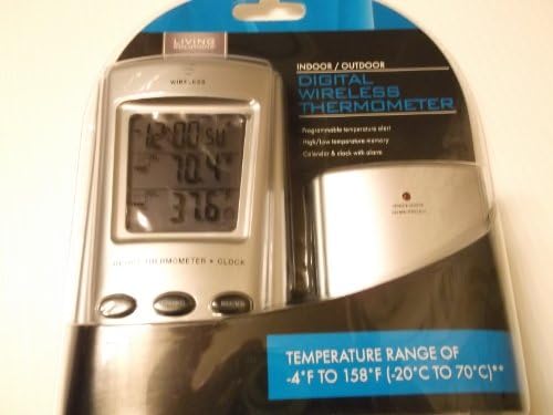 Living Solutions Indoor/Outdoor Digital Wireless Thermometer