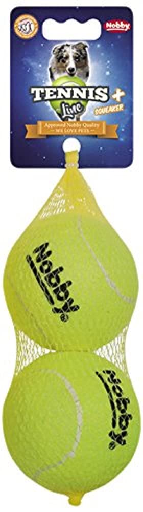 Nobby Tennis Ball with Squeaker L 8.5 cm Set of 2