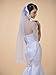 SWEETV Lace Edge Bridal Veil Fingertip Length Wedding Veil Accessories w/Comb