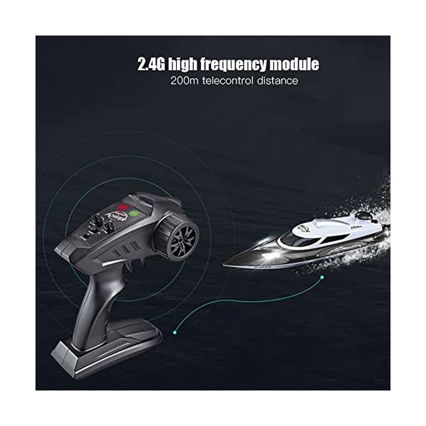 Dilwe RC Racing Boot, 2,4 GHz 4 Kanal wasserdicht RC Racing Speedboat Modell Schiff Spielzeug Geschenk f¨¹r Kinder ¨¹ber… – Bild 8