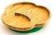Bamboo Baby Divider Plate with Suction - Kids and Toddler Suction Cup Plate for Babies, Non-toxic All-Natural Bamboo Baby Food Plate Stays Cool to the Touch for Baby-Led Weaning (Green)