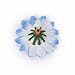 Femitu 100x Artificial Gerbera Daisy Flowers Heads for DIY Wedding Party (Blue)