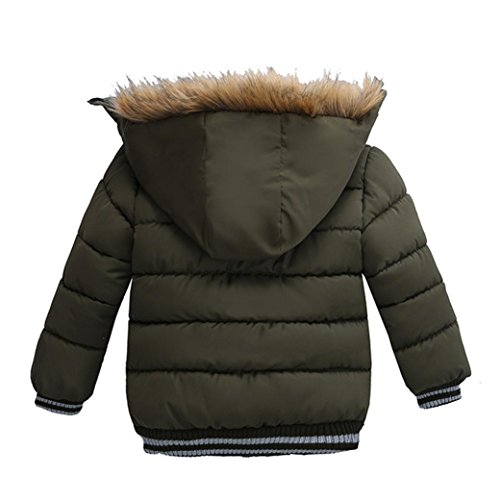 Sunbona Toddler Baby Boys Autumn Winter Down Jacket Coat Warm Padded Thick Outerwear Clothes (5T(3~4years), Green)