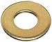 Brass Flat Washer, Plain Finish, 1/4