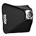 Godox 32x32 inches / 80x80cm Portable Foldable Studio Flash Softbox Diffuser kit with Bowens Mount Speedring and Carrying Case for Portraits,Product Photography and Video Shooting with USB LED