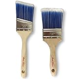 Bates Paint Brushes- 2 Pcs (3-Inch, Angle 2.5-Inch), Paint Brushes For Wall, Trim Paint Brush, Angle Sash Paint Brush, Premium Paintbrush, Professional Wall Brush Set, House Paint Brushes, Stain Brush
