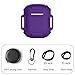 GOGOSODU Compatible AirPods Charging Case Protective Shock Resistant Silicone Cover Sports Design with Hard Sleeve and Keychain Compatible Apple Airpods(Purple)