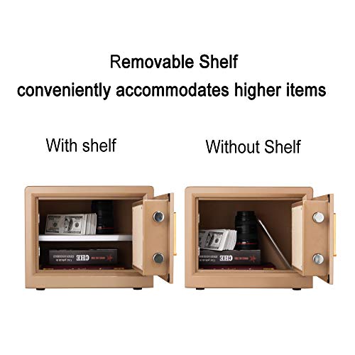 image for Security Safe, Safe Box, Safety Boxes for Home, Double Safety Key Lock