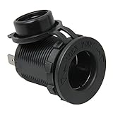 TEQStone Cigarette Lighter Socket, Waterproof Marine Grade 12V DC Outlet for Motorbike Car Scooter