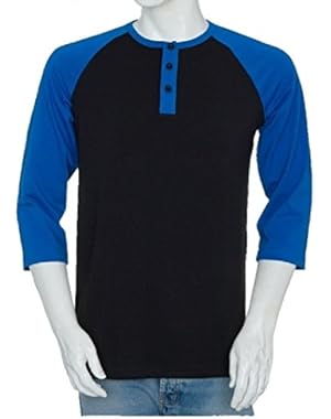 Raglan Men's Henley Baseball Shirts - Shrink Resistant