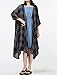 Mordenmiss Women's New Loose Thin Garb Drape Open Front Cardigan M Black Plaid