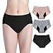 Intimate Portal Women Tweens Leak Proof Incontinence Briefs Period Menstrual Panties 3-pk Gray Black Beige XL