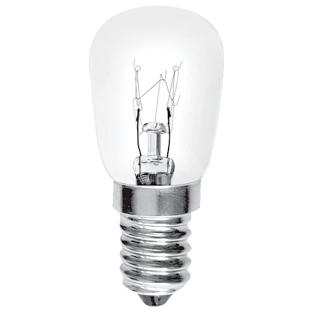 Merriway® BH00643 (2 Pcs) SES Appliance Lamp for Fridges/Freezers Pygmy shape, 15 W, 240 V, 22 x 55 mm - Pack of 2 Pieces