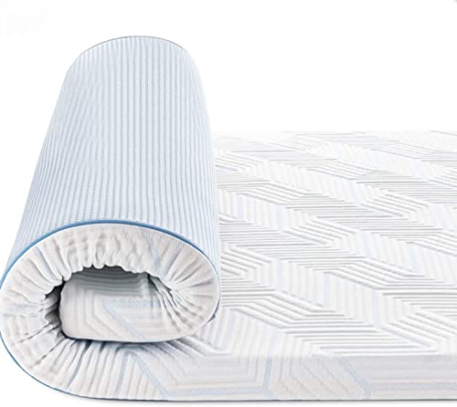 BedStory Topper 90x200cm,7,5cm Höhe Matratzentopper aus Gel Memory Foam, H2&H3 Härte Matratzentopper für Boxspringbett Wohnwagen Schlafsofa, mit Abneh