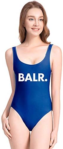 ZBBRDD Cute BALR One Piece Swimsuit with High Cut Backless for Women Bathing Suits Swimwear