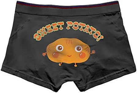 Rongyingst Men's Sweet Potato Underwear Fashion Boxer Briefs Cotton Stretch Low Rise Trunks M Black