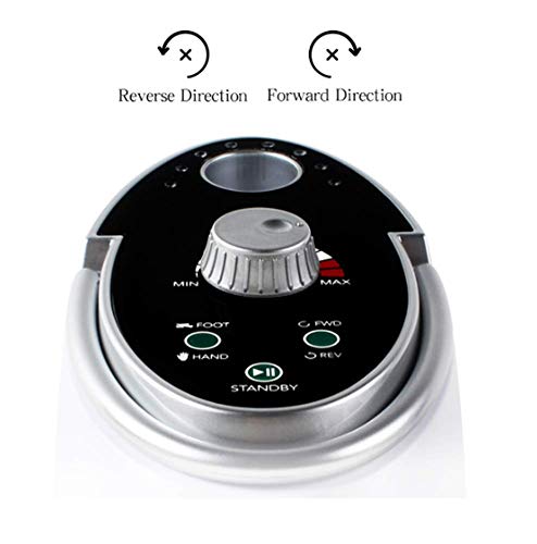 Luxury Electric Nail Drill Machine 35000rpm LCD Display 65W Safe And Durable Manicure Tools For Beauty Salons/Family/Travel Carrying 17.5x10x14cm,Silver
