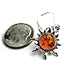 Amber Sterling Silver Romantic Sun Small Earrings