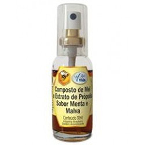 Apis Vida Spray Propolis with Honey, Mint and Malva - 1 Fl Oz ( Composto De Mel E Extrato De Própolis Sabores Menta E Malva )