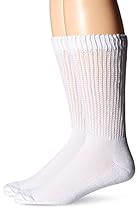 Dr. Scholl's Men's Diabetes and Circulatory Odor Resistant Crew Socks,  White, Shoe: 7-12