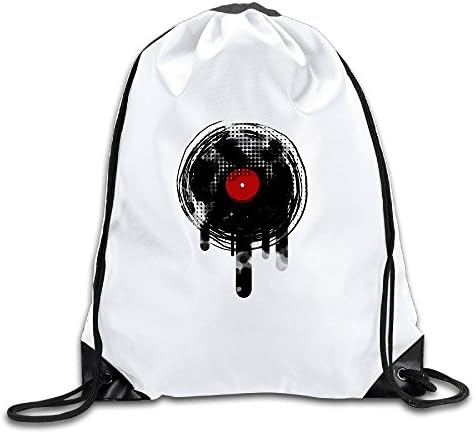 Customized Record Player Gramophone White Lovely Beam Port Backpack Travel Backpack Drawstring Backpack