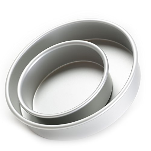 Last Confection 2-Piece Round Cake Pan Set - Includes 6" and 9" Aluminum Pans - 2" Deep
