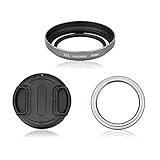 JJC LH-X20GS Metal Lens Hood Shade + Lens Adapter High Quality MC UV filter + Lens Cap Kit For Fujifilm X10 X20 Replaces Fujifilm LHF-X20B Silver
