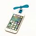Smartphone-fan Blue Mini Micro Portable USB Fan for Android Smartphone Devices Samsung Galaxy S7, S7 Edge, 6, 5, 4, 3, Note, Moto G5, J8