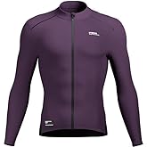 INBIKE Fleece Lined Cycling Jersey for Men Women, Winter Thermal Long Sleeve Bike Jacket with 3 Pockets, Quick Dry