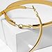 wowshow Large Hoops Earrings for Women, Big Hoop Earrings 14K Real Gold Plated Flat Gold Hoop Earrings for Women Lightweight