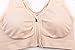 Women's Zip Front Sports Bra Wireless Post-Surgery Bra Active Yoga Sports Bras (X-Large, Flesh)