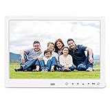 Digital Photo Frame,RegeMoudal 12 Inch Picture Frame with Remote Control 1080P High Definition, Support 32G SD and USB, Various Display Modes, for Pictures and Videos (White)