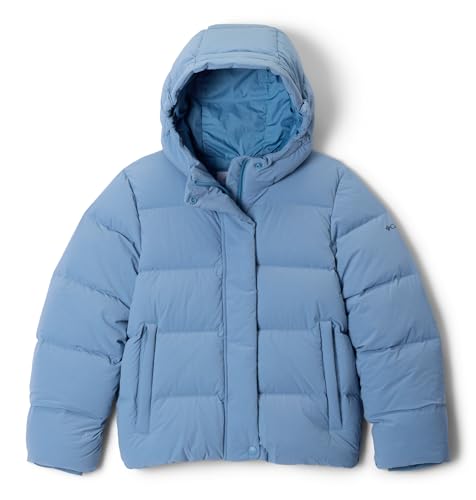 Columbia Youth Girls Amaze Puff Hooded Jacket, Rainy Day, Medium at Amazon