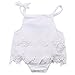 Newborn Baby Girl Infant Romper Jumpsuit Bodysuit Tutu Lace Dress Clothes Outfit (12-18 Months, White)