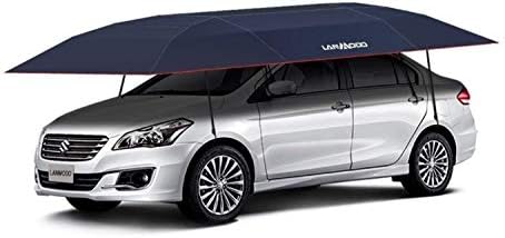 LANMODO Pro Semi-auto Car Tent Movable Carport Folded,Car Umbrella Tent with Anti-UV,Water-Proof, Proof Wind, Snow, Storm, Hail, Falling Objects 188.97X90.5 inch (4.8M Semi-auto Without Stand, Navy)
