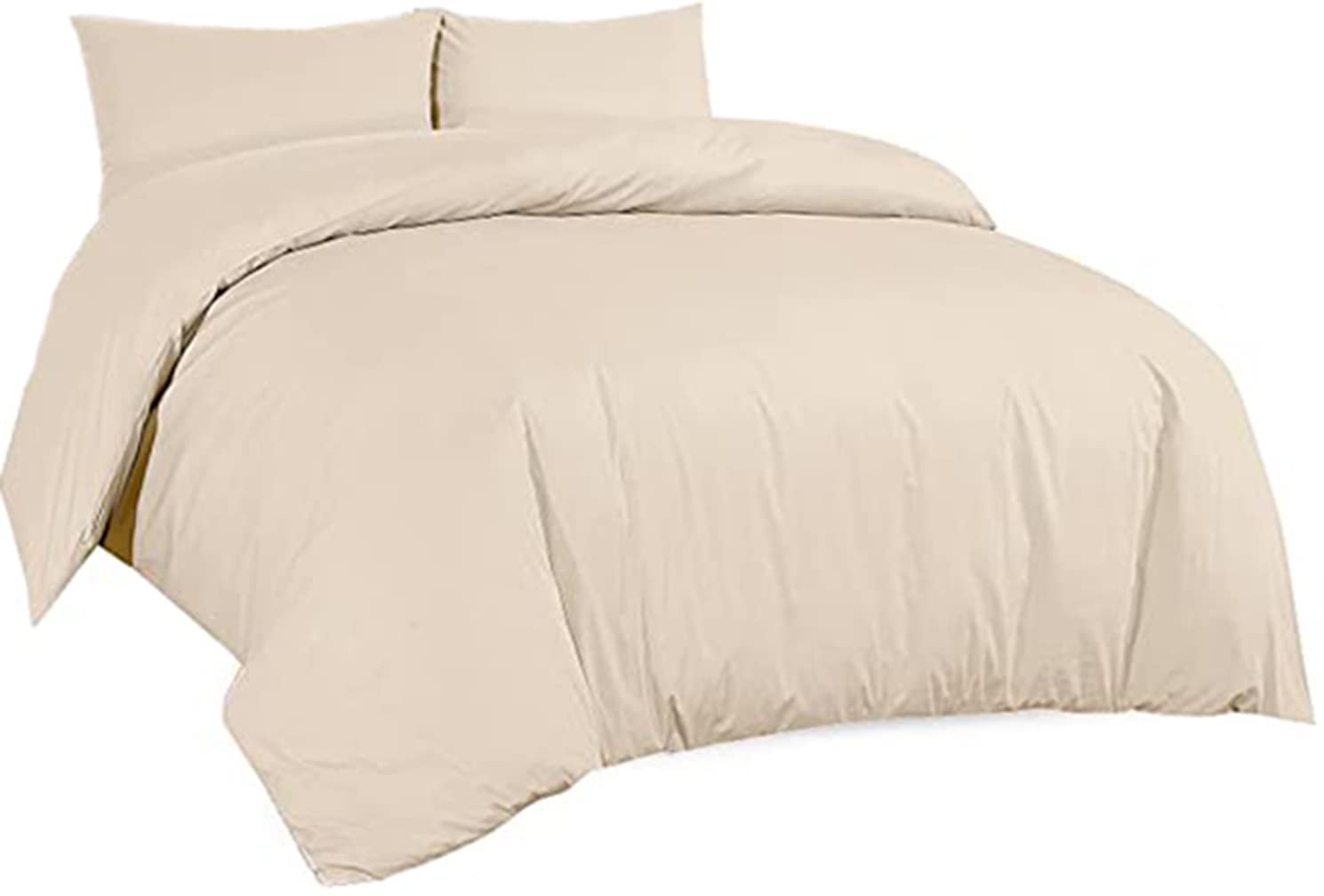 Dazzle Collection® 100% Egyptian Cotton 300 Thread Count Duvet Cover With Pillow Case | Bedding Set (Single, Mocha)