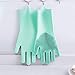 Lorima MG-G Magic Silicone Scrubber, Reusable Brush Heat Resistant Gloves for Cleaning, Dish, Washing The Car, Pet Hair Care, Green …