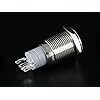 GBSELL-12V-16mm-LED-Power-Push-Button-Switch-Silver-Aluminum-Metal-Latching-Type
