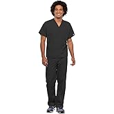 Cherokee Unisex Scrub Set for Men & Women, V-Neck Top & Drawstring Cargo Pant, Easy Care & Fade Resistant – CK00044C